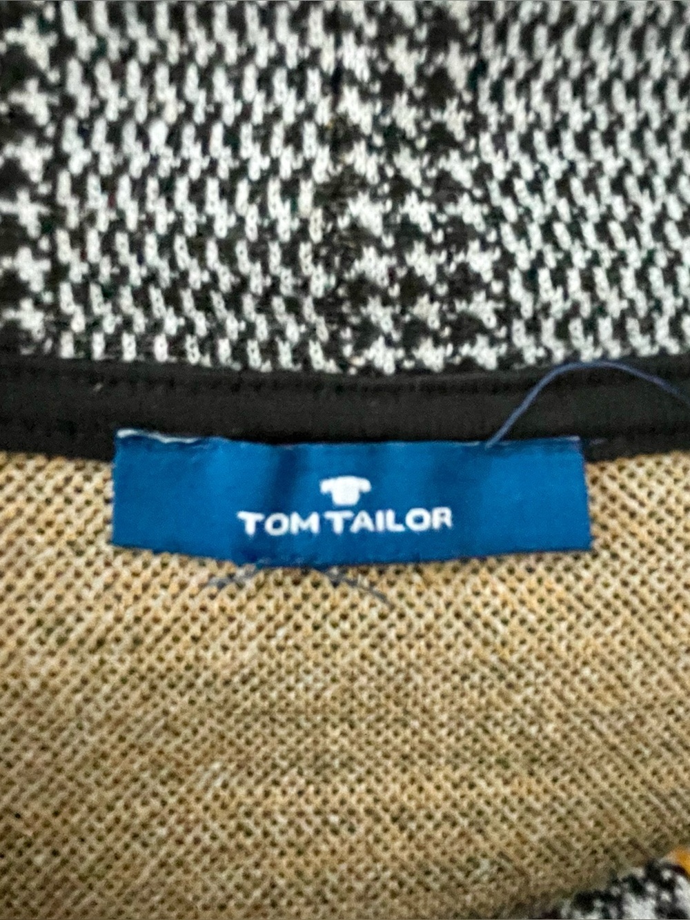 Tom Tailor Classic Houndstooth 1/2 Sleeve Funnel Neck Mini Dress EU 40/ US 8 - Picture 13 of 16